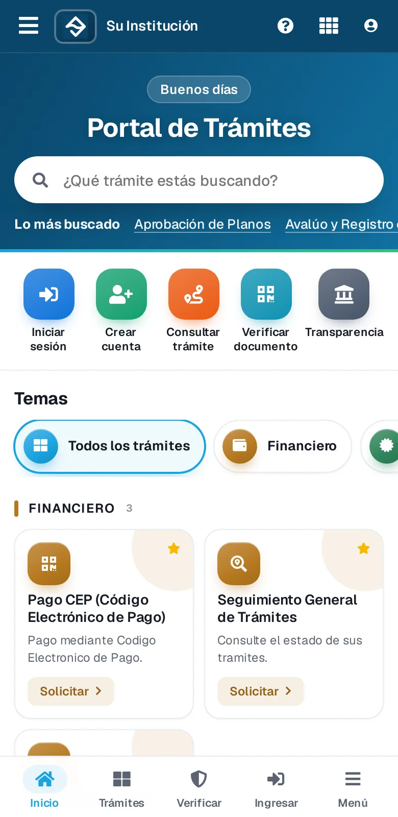 El portal de trámites en el celular